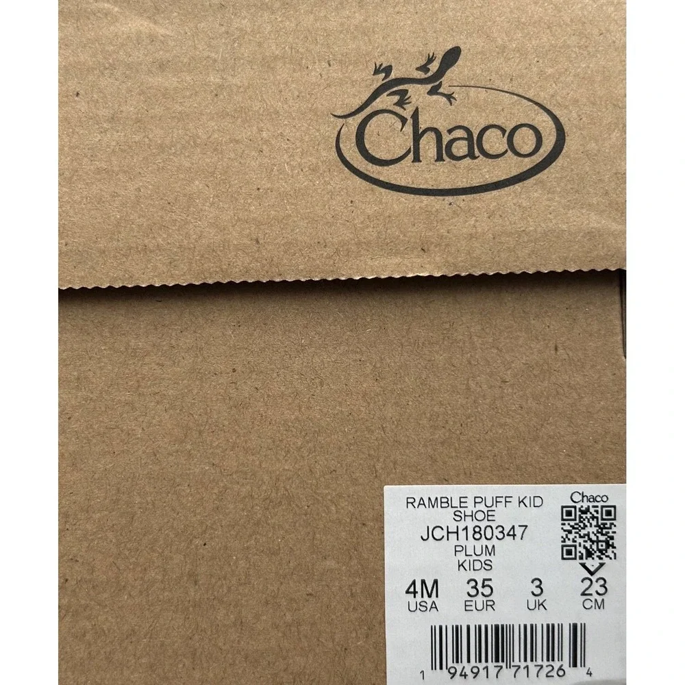 Chaco Youth Girls Boys Ramble Fluff Chukka Booties Water Resistant Size 4 Plum
